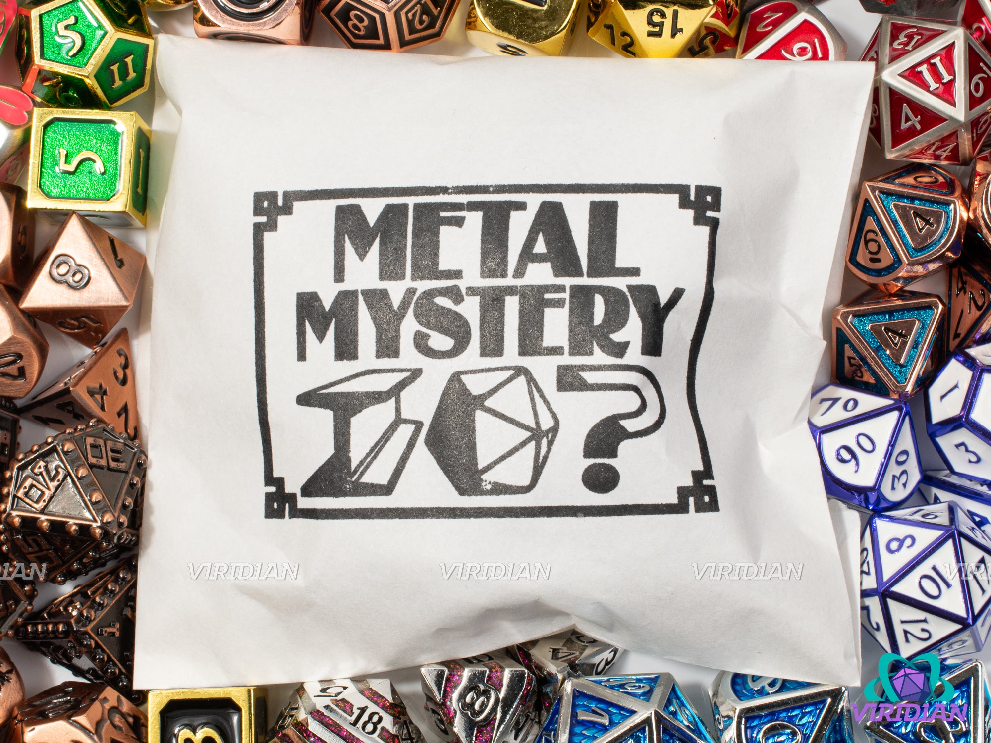 Mystery Metal Dice Set | Random & Blind | Complete Matching Set | Hundreds of Options