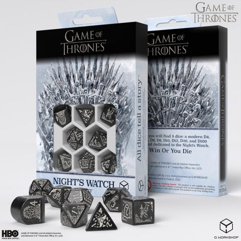 Night's Watch Dice Set (Game of Thrones) | Acrylic Polyhedral Dice (7)