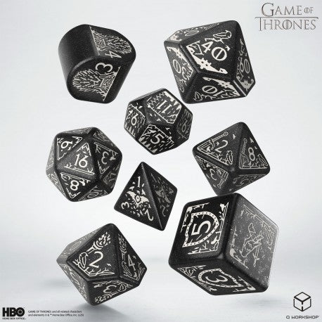 Night's Watch Dice Set (Game of Thrones) | Acrylic Polyhedral Dice (7)