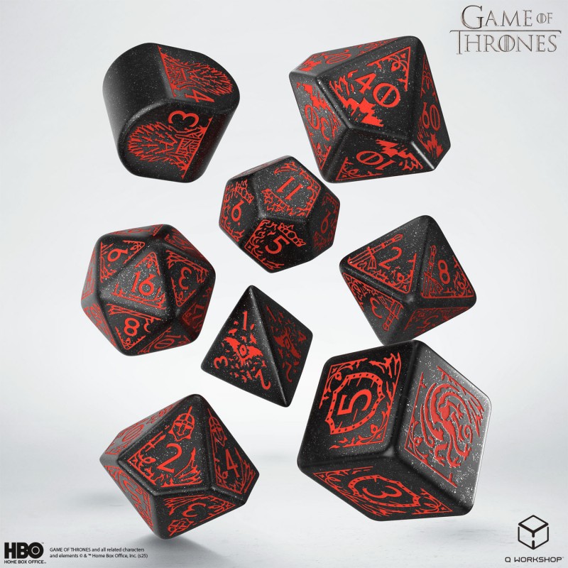 Game of Thrones: Targaryen Dice Set | Acrylic Polyhedral Dice (7)