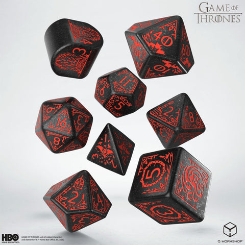Game of Thrones: Targaryen Dice Set | Acrylic Polyhedral Dice (7)