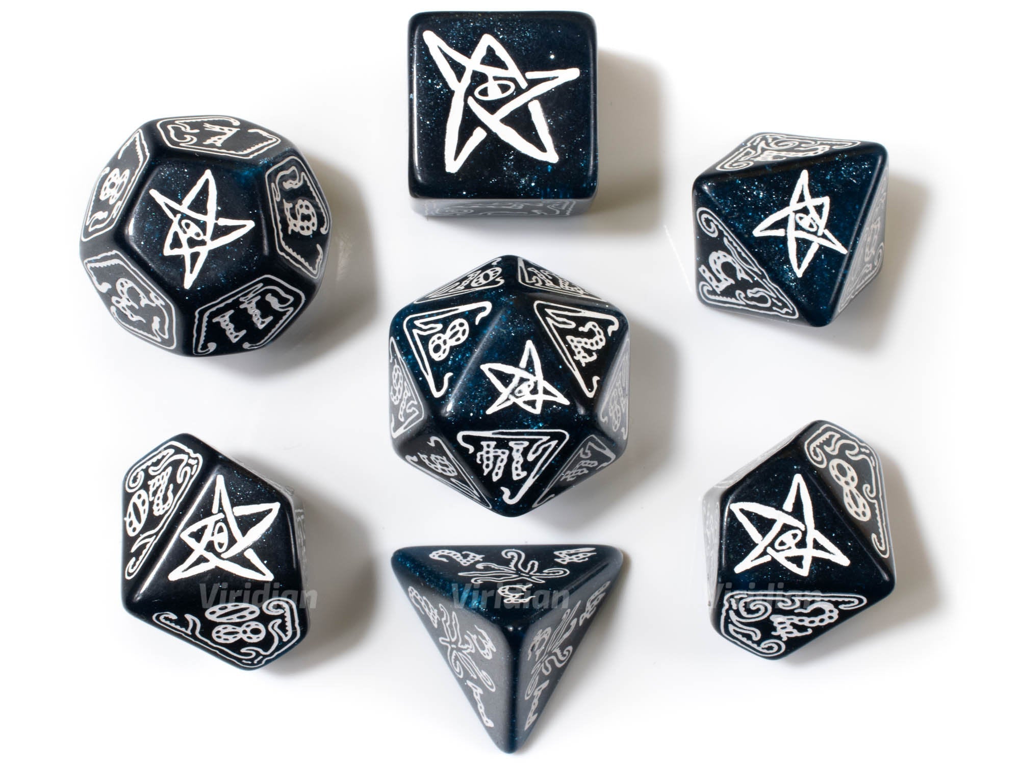 Call of Cthulhu | Abysmal & White Dice Set (7) | Q Workshop