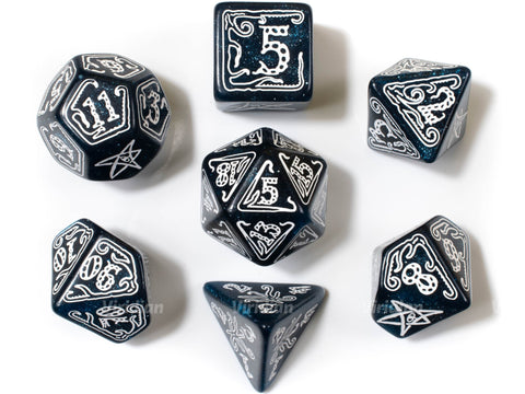 Call of Cthulhu | Abysmal & White Dice Set (7) | Q Workshop