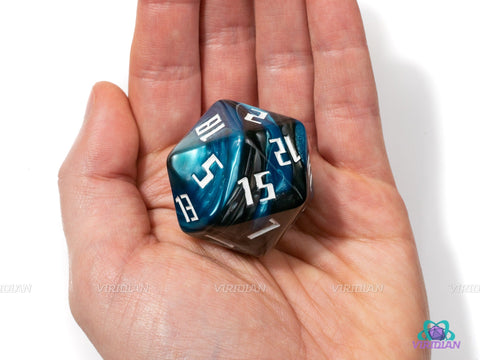 Emerald D20 Chonk | 34mm Large Acrylic D20 Die (1)