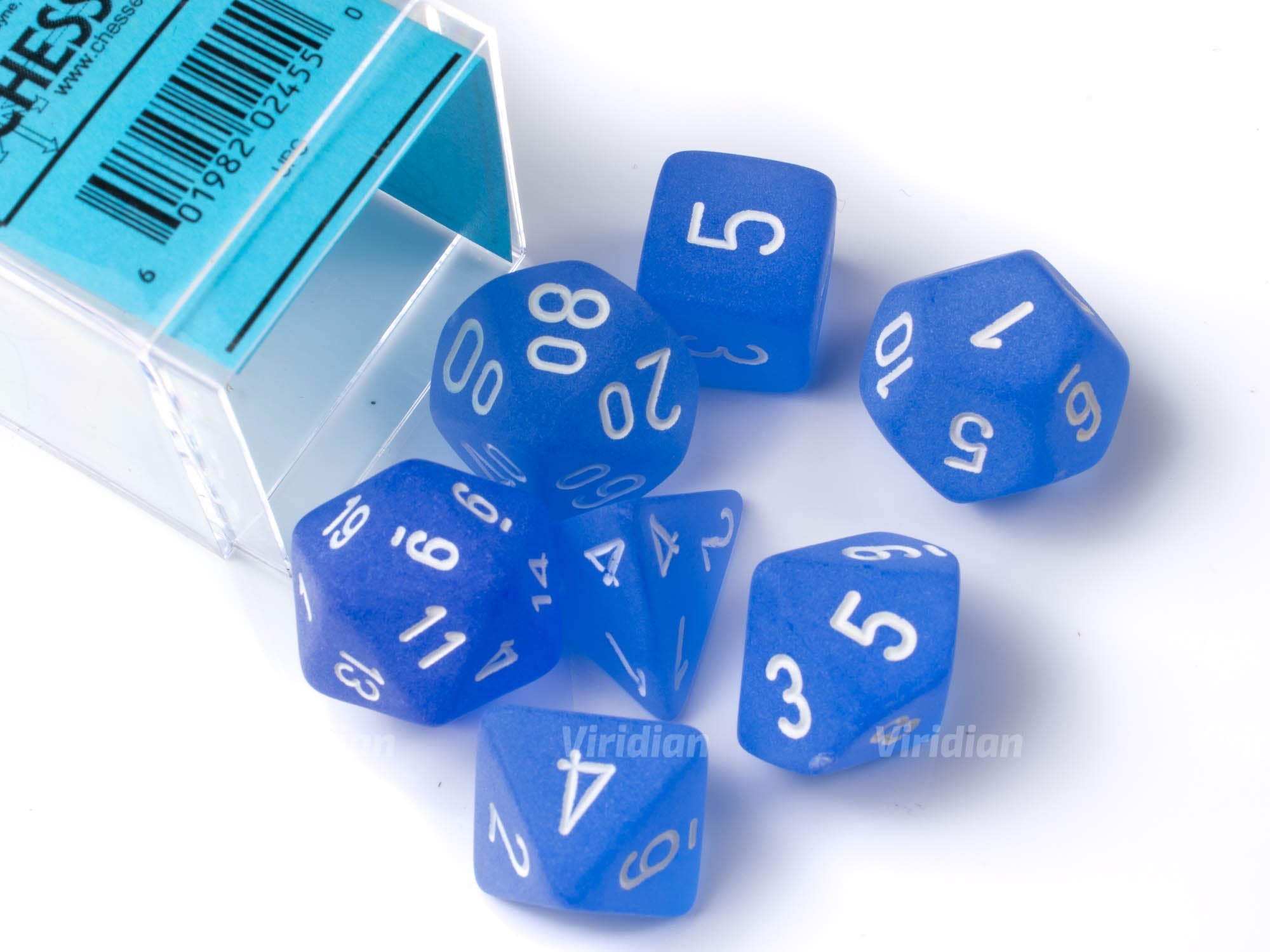 Frosted Blue & White | Chessex Dice Set (7)