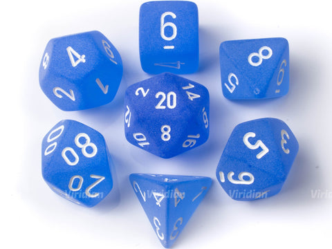 Frosted Blue & White | Chessex Dice Set (7)
