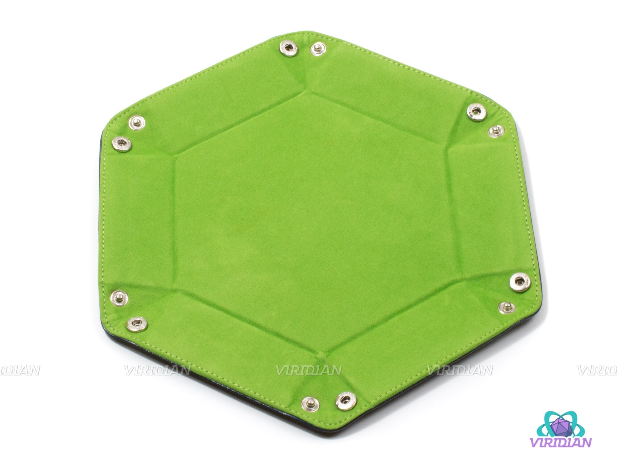 Hexagonal Dice Tray | Foldable Velvet & TPU Leather Rolling Mat |  DnD, RPG Games, TTRPG