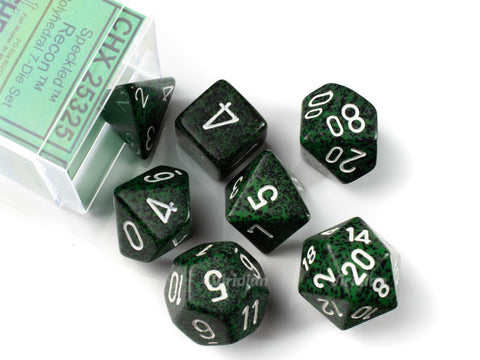 Speckled Recon | Green & Black | Chessex Dice Set (7)