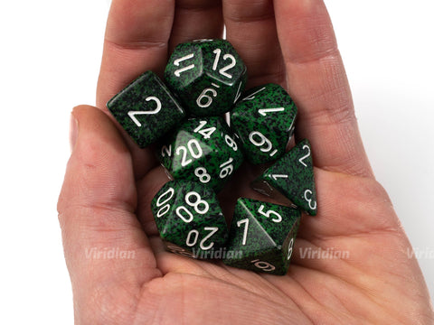 Speckled Recon | Green & Black | Chessex Dice Set (7)