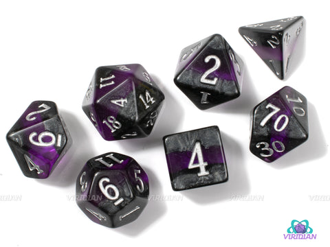 Amethyst Mine | Purple & Gray Acrylic Dice Set (7) | Dungeons and Dragons (DnD)