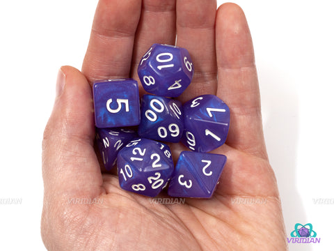 Purple Pearl | Shimmery Acrylic Dice Set (7) | Dungeons and Dragons (DnD)