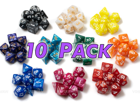My Rainbow Outfit | Party Pack | (10) Pearled Dice Sets, 70 Total Dice