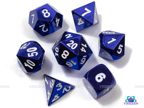 Illithid Ink | Purple Gloss Metal Dice Set (7) | Dungeons and Dragons (DnD) | Tabletop RPG Gaming