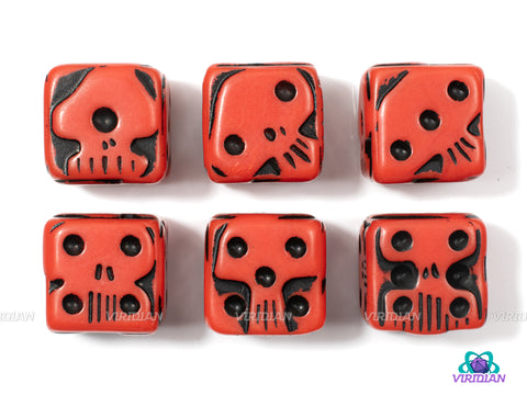 Nightmare Before Christmas D6 Set (Premium) | Metal Tin + (6) Red Skull Pipped Dice
