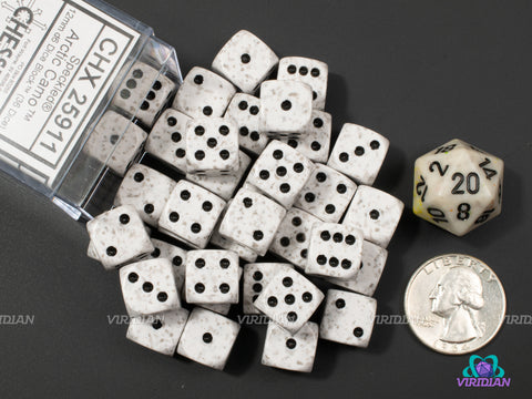 Speckled Arctic Camo | 12mm D6 Block (36) | Chessex Dice | Wargaming