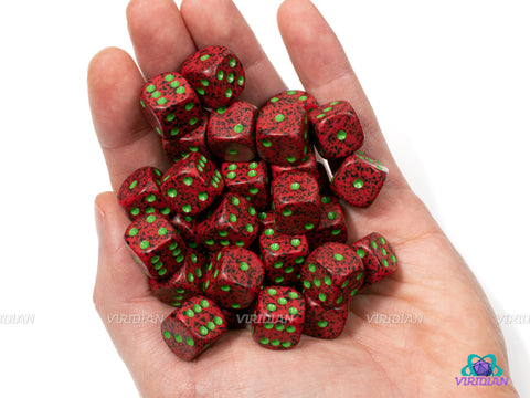 Speckled Strawberry | 12mm D6 Block (36) | Chessex Dice | Wargaming
