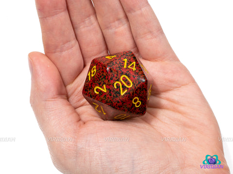 Speckled Mercury Large D20 | 34mm Acrylic D20 Die (1) | Chessex