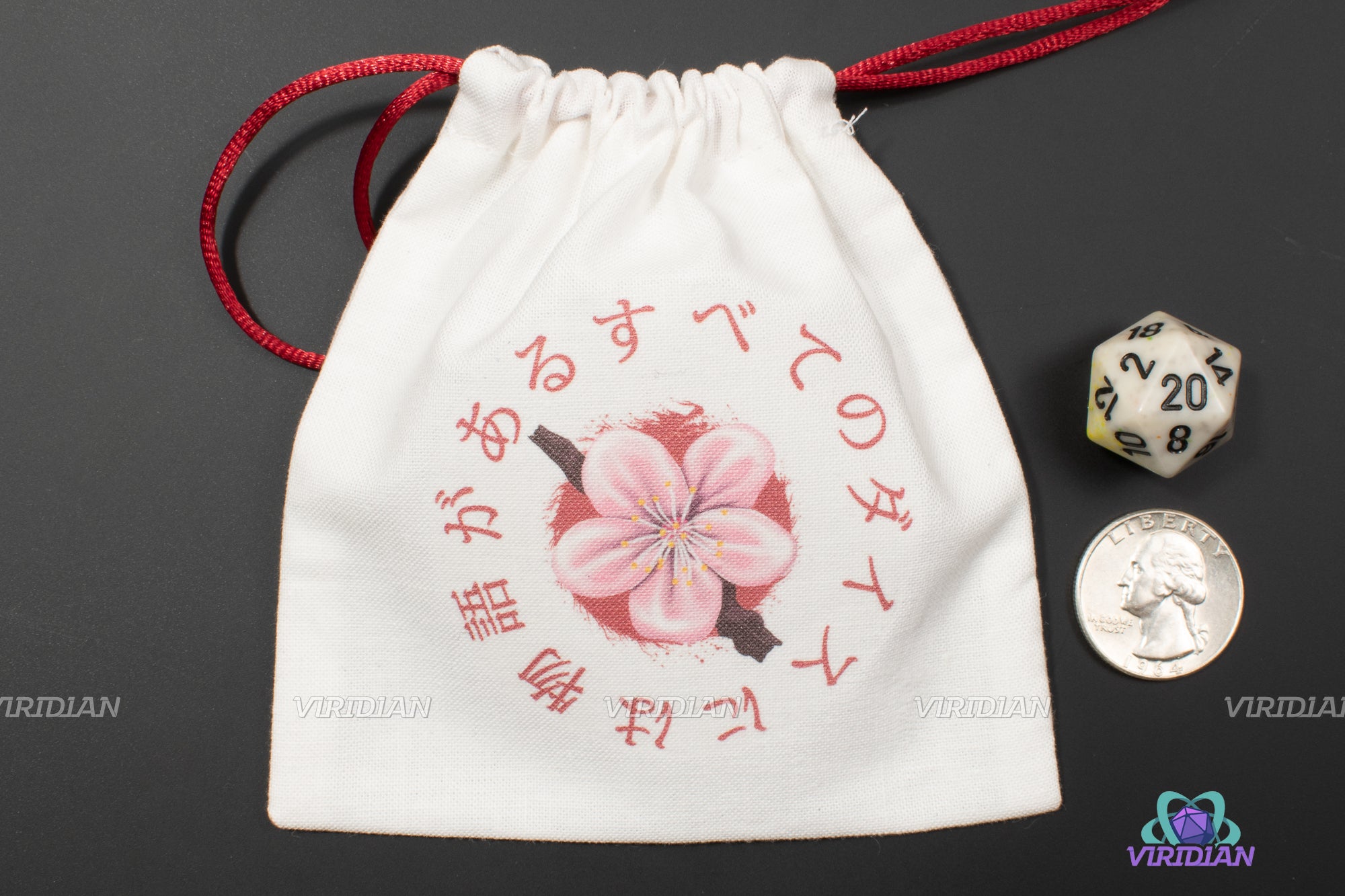 Breath of Spring | Cherry Blossom Dice Bag | Q Workshop