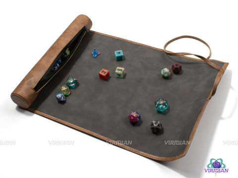 Dice Scroll | Rollable Zippered Faux Leather Rolling Mat