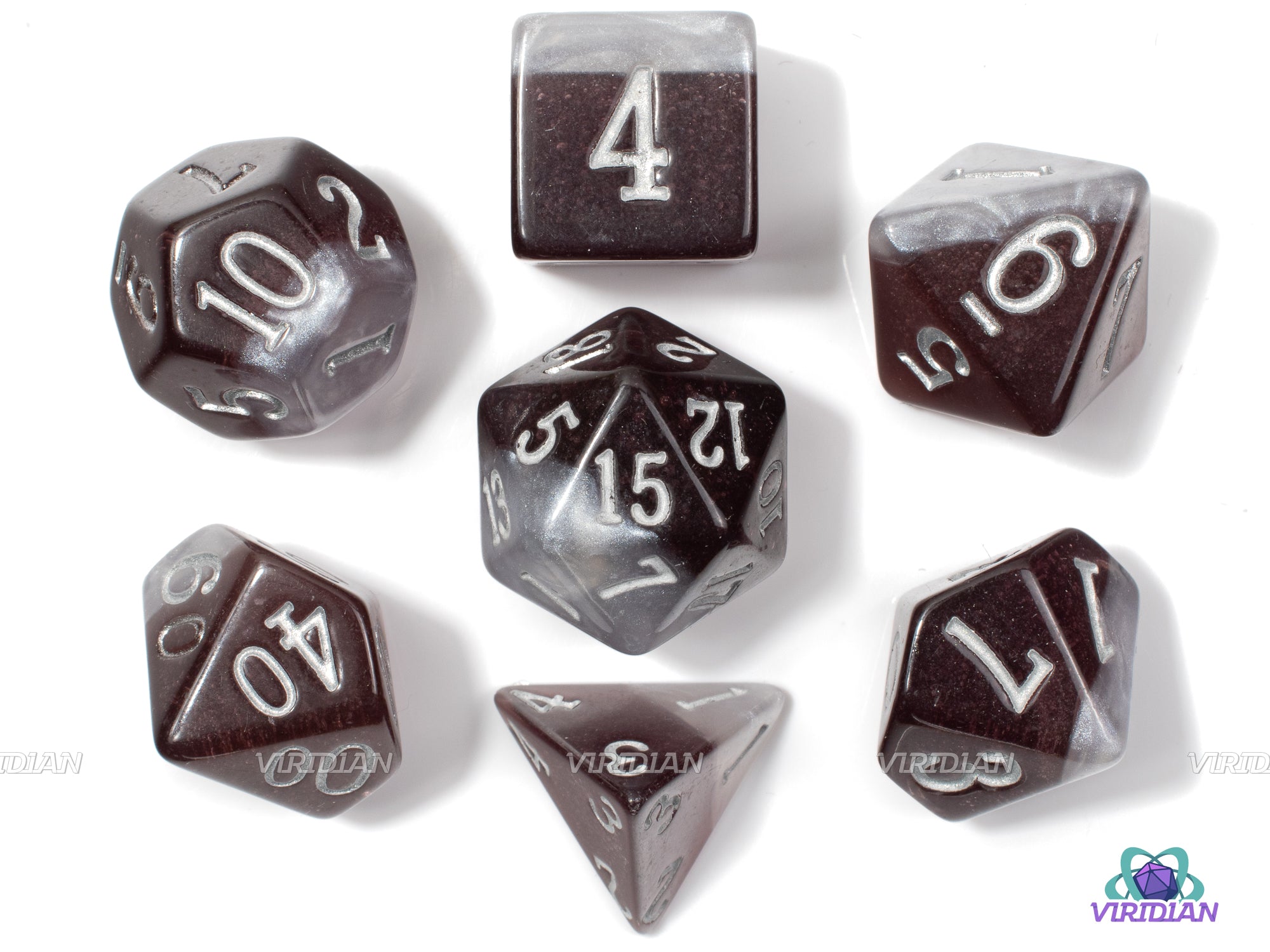 Imperial Stout | Dark Brown Beer Inspired Resin Dice (7) – Viridian Dice