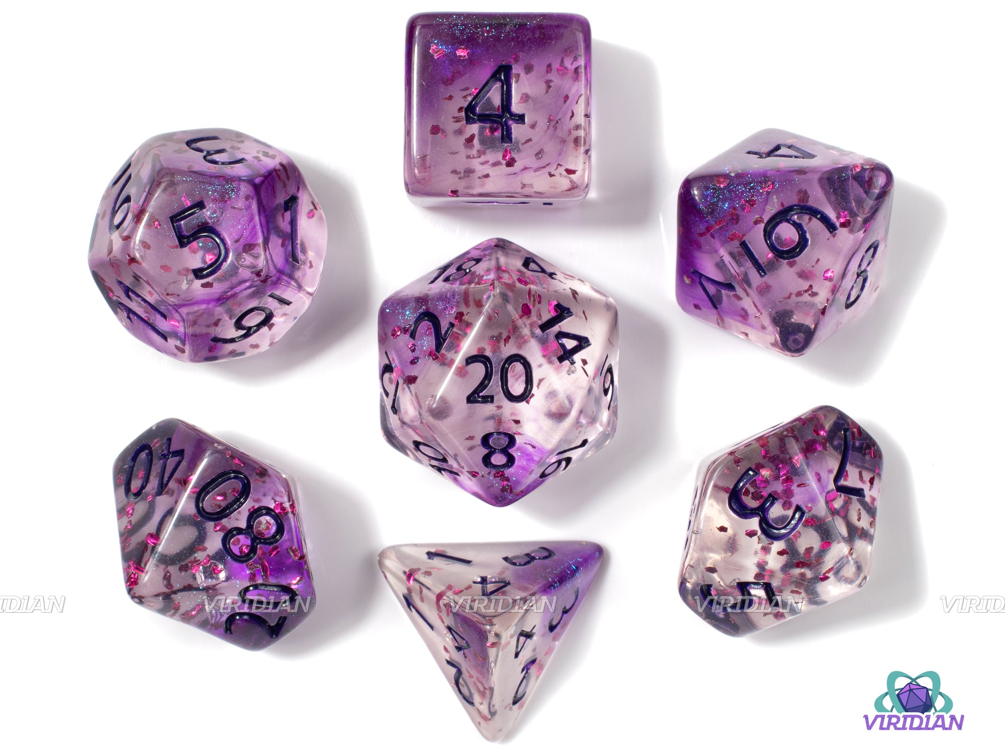 Purple Palooza | Translucent and Purple Glitter Splatter | Clear