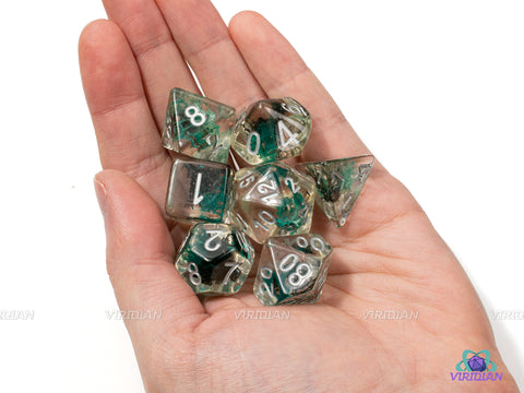 Blue Moss | Resin Dice Set (7) | Dungeons and Dragons (DnD)