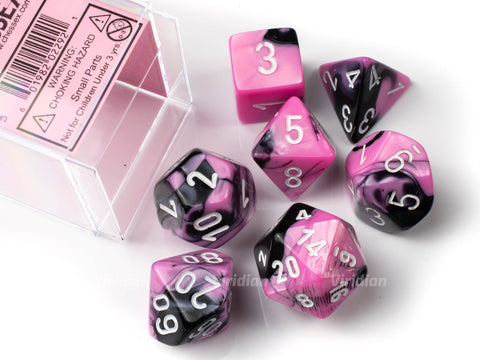 Gemini Black & Pink | Chessex Dice Set (7)