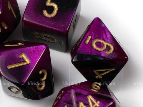 Gemini Black & Purple | Chessex Dice Set (7)