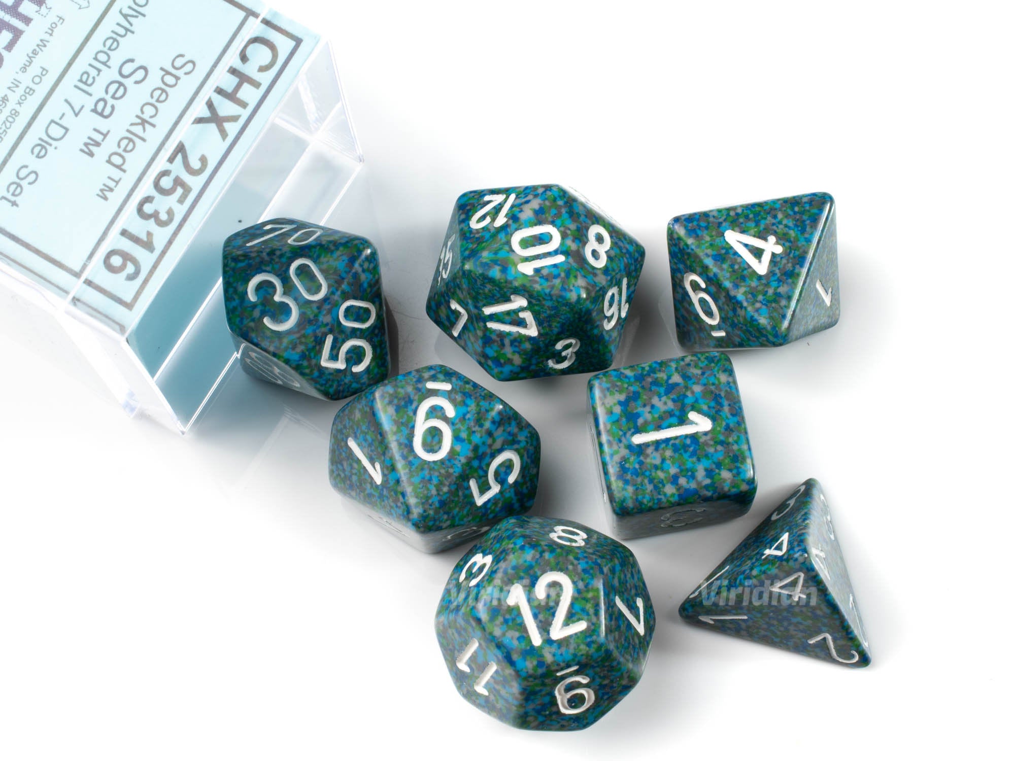 Speckled Sea | Blue & Green | Chessex Dice Set (7)