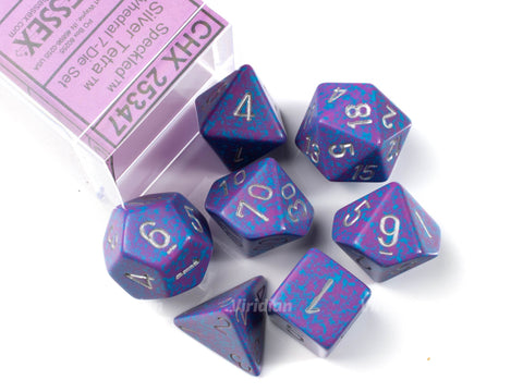 Speckled Silver Tetra | Blue & Purple Pink | Chessex Dice Set (7)