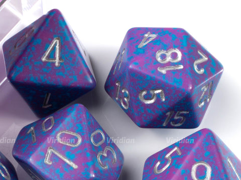 Speckled Silver Tetra | Blue & Purple Pink | Chessex Dice Set (7)