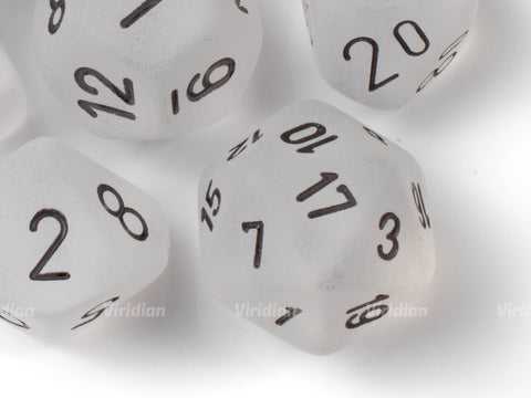 Frosted Clear & Black | Chessex Dice Set (7)