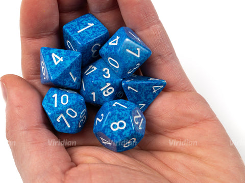 Speckled Water | Blue & White | Chessex Dice Set (7)