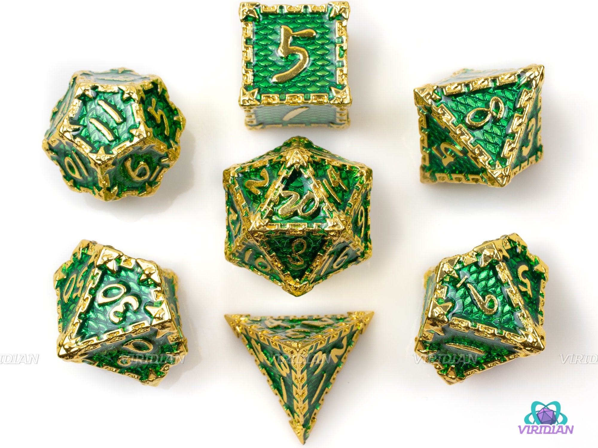 Jungle Dynamo | Green Scales with Gold Chain Design Large Metal