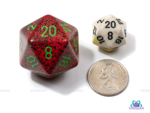 Speckled Strawberry | 34mm Large Acrylic D20 Die (1) | Chessex