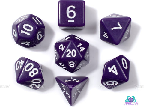 Just Purple | Acrylic Dice Set (7) | Dungeons and Dragons (DnD)