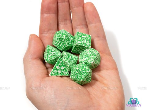 Tundra | Green & White Winter Forest Dice Set (7) | Q Workshop