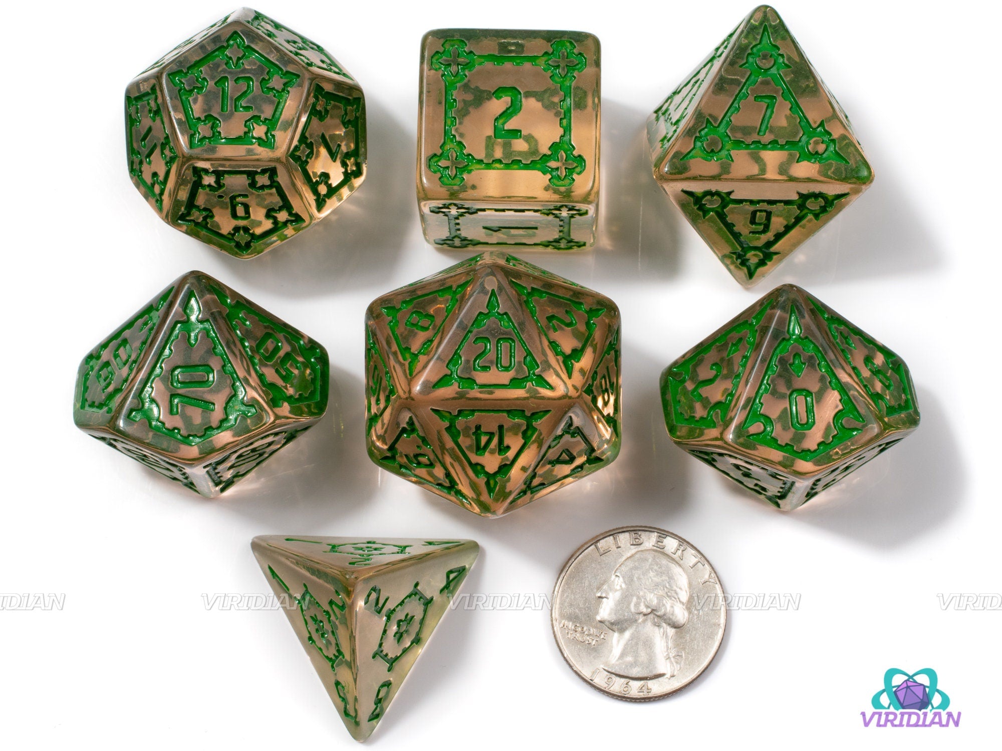Overgrown Manor | Giant Castle Resin Dice Set (7) | Dungeons and Dragons (DnD)